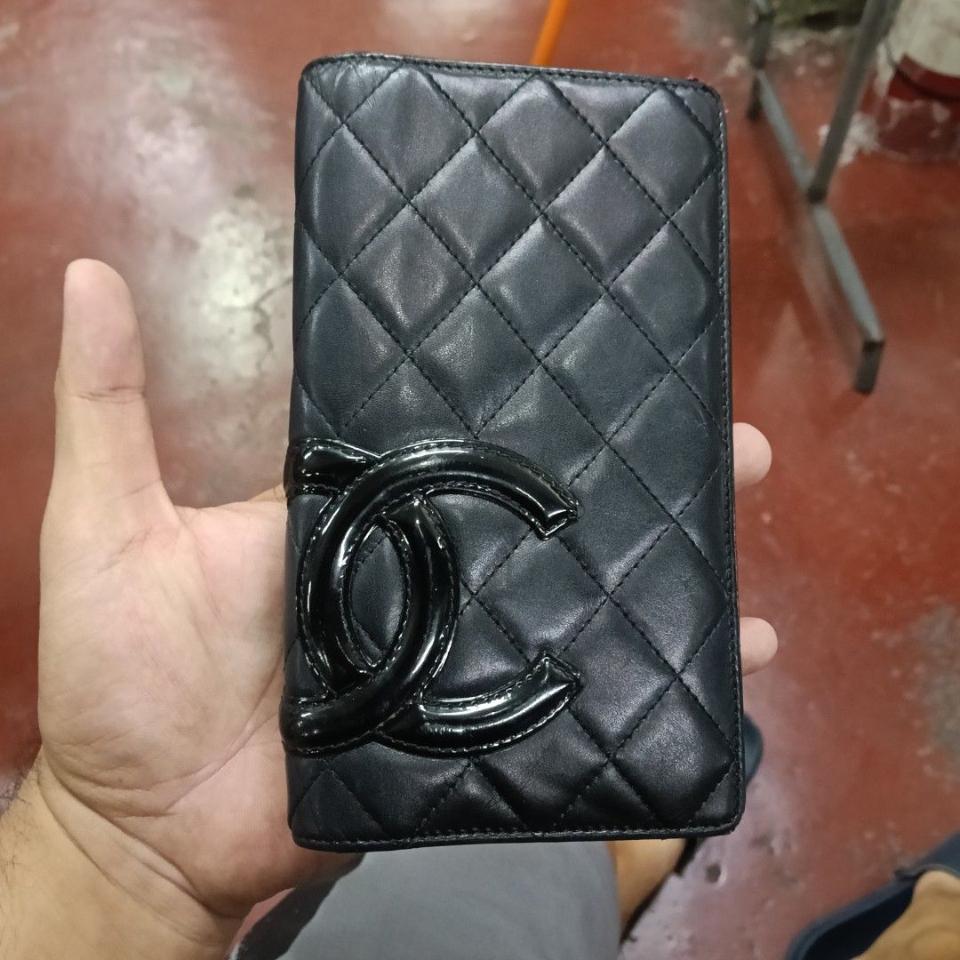 Chanel "Cambon" Black Quilted Wallet (Category: Wallets & Card holders) located in Lucena. Submitted by gaaaaarments.phv3 (Listing ID 1467691237, Image 1). Description: Chanel "Cambon" Black Quilted Wallet Good Condition Sign of wear "Minor Rubs & Dirt Inner" Authentic 12,000 + Shipping Fee.