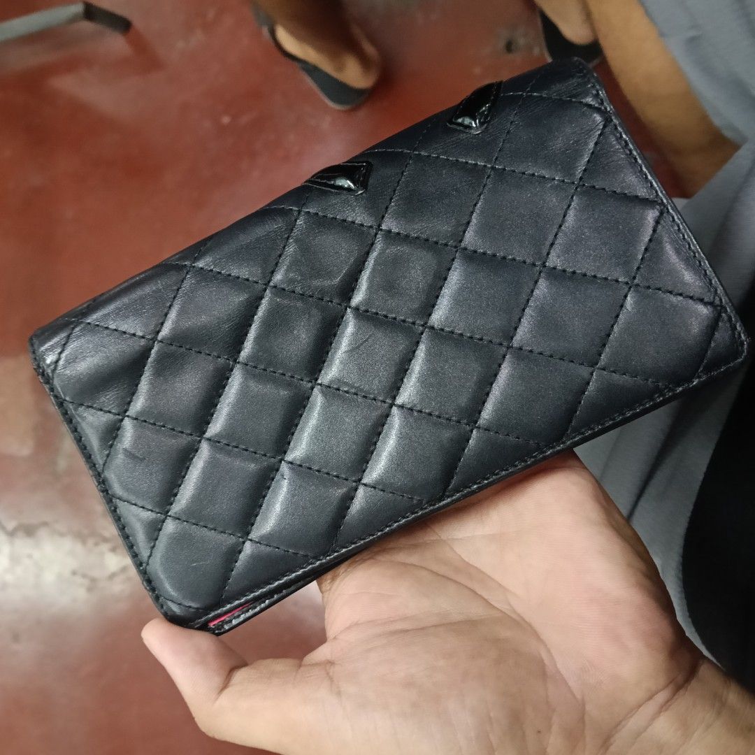 Chanel "Cambon" Black Quilted Wallet (Category: Wallets & Card holders) located in Lucena. Submitted by gaaaaarments.phv3 (Listing ID 1467691237, Image 3). Description: Chanel "Cambon" Black Quilted Wallet Good Condition Sign of wear "Minor Rubs & Dirt Inner" Authentic 12,000 + Shipping Fee.