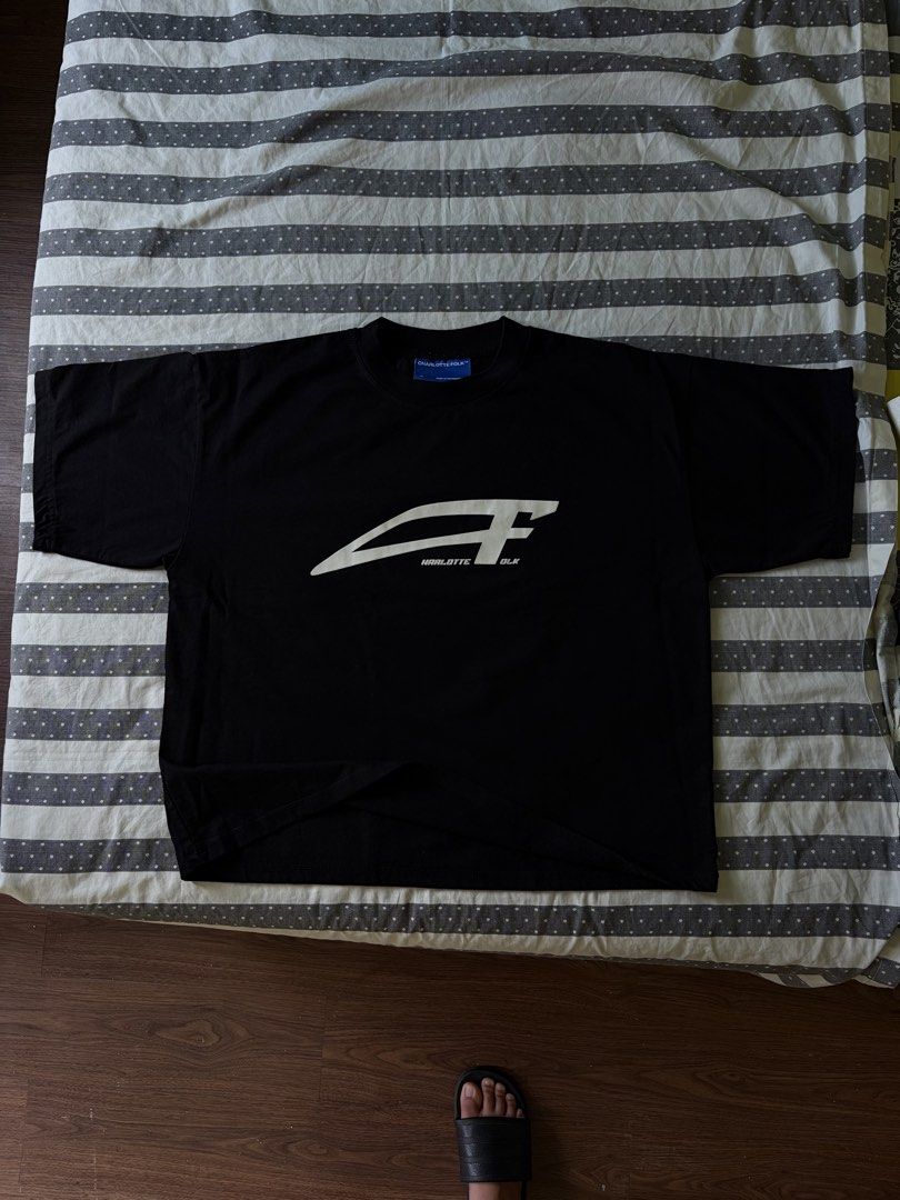 Charlotte Folk Shift Index Relaxed Tee (Category: Tshirts & Polo Shirts ) located in General Trias. Submitted by makiii10 (Listing ID 1467826743, Image 1). Description: Charlotte Folk Shift Index Relaxed Tee in Black (personal item) Cotton & Polyester Oversized and Cropped Fit Silkscreen Print Used 1 to 2 times only, washed carefully. RFS: Decluttering Original Retail Price - Php 1,290.