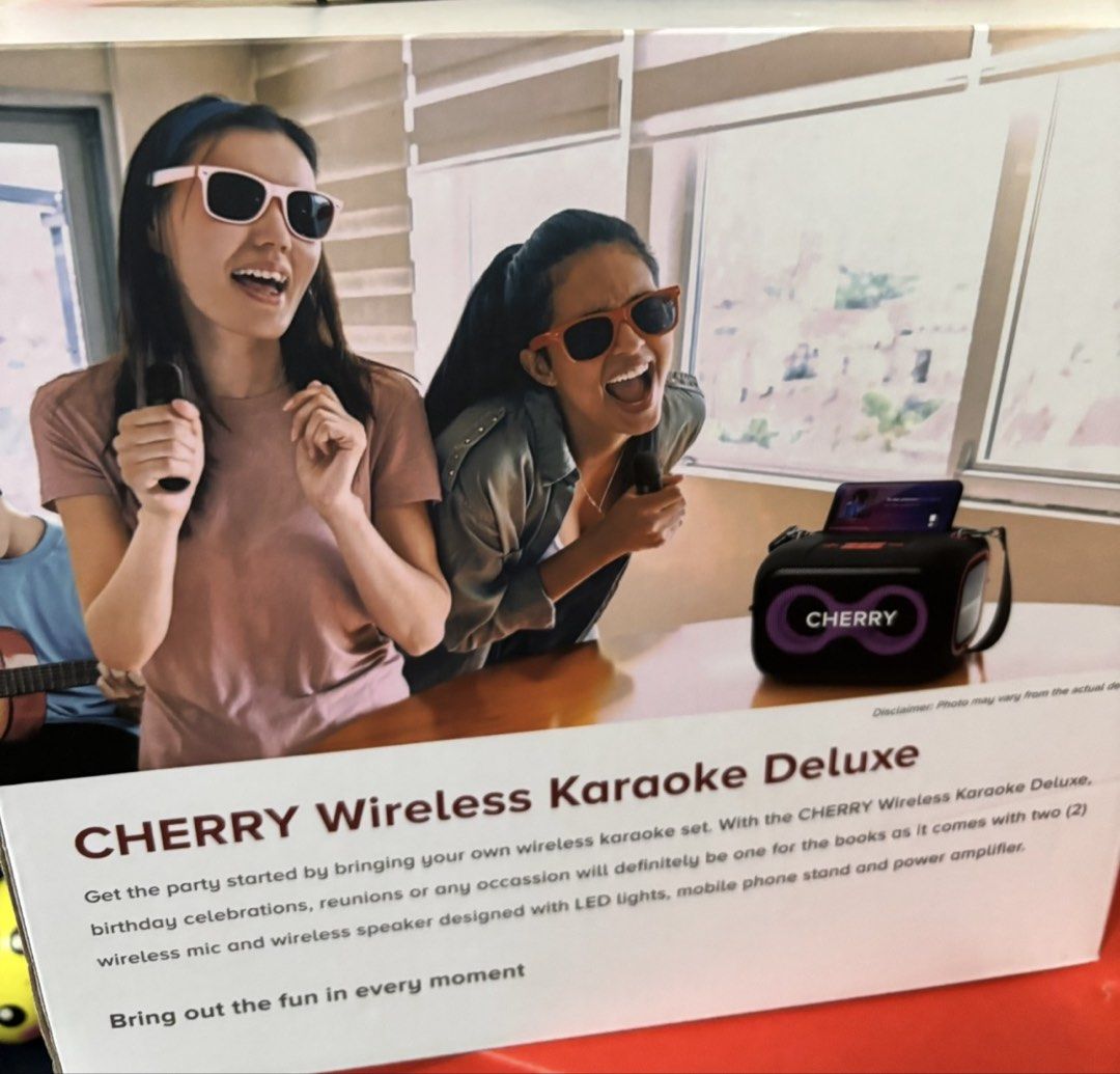 Cherry Wireless Karaoke (Category: Portable Music Players) located in Paranaque City. Submitted by chemojeetzel (Listing ID 1467612160, Image 2). Description: Brand new, won in a raffle. Open for negotiations. .