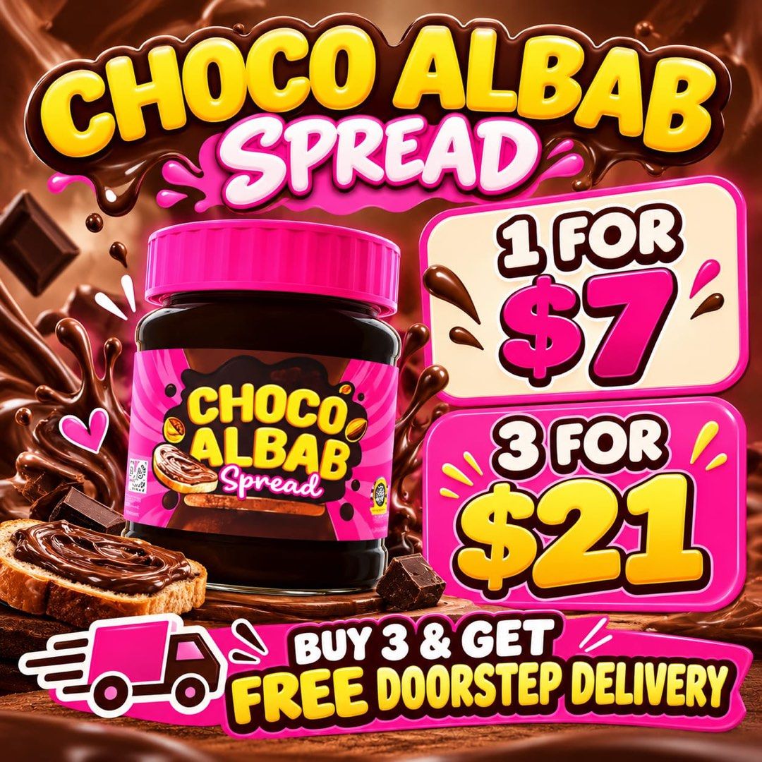 Choco Spread (Category: Homemade Bakes) located in Singapore. Submitted by r3007 (Listing ID 1467703019, Image 1). Description: 🍫✨ NEW CHOCO ALBAB SPREAD – Chocolate Lovers Must Try! ✨🍫 Indulge in the rich, creamy & delicious taste of Choco Albab Spread 😍 Perfect for spreading on bread, toast, crackers or adding a chocolate twist to your favourite snacks! 🍞🍪 💖 Why you’ll love it: ✅ Rich chocolate flavour ✅ Smooth & creamy texture ✅ Perfect 