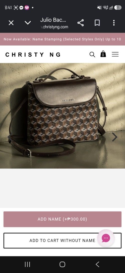 Christy Ng Monogram Backpack (Category: Backpacks) located in Taytay. Submitted by passiveincome89 (Listing ID 1467737714, Image 3). Description: - Brand: Christy Ng - Design: Brown monogram print with a solid dark brown flap top - Features: Convenient top handle and adjustable shoulder straps - Closure: Secure closure under the front flap - Size: Compact and practical, ideal for daily errands or casual - Convertible to sling bag and backpack.