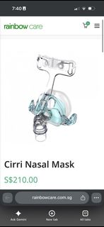 ResVent Nasal Mask N300 (Size M) Sleep Apnea CPAP, Health & Nutrition ...