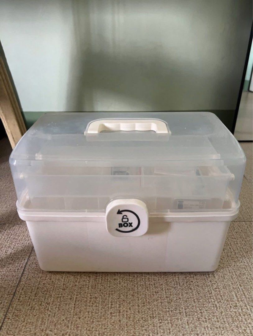 Clear Multi-Tier Storage Box with Handle (Category: Storage Boxes & Baskets) located in Bulacan. Submitted by cleo_preloved (Listing ID 1467764680, Image 1). Description: .