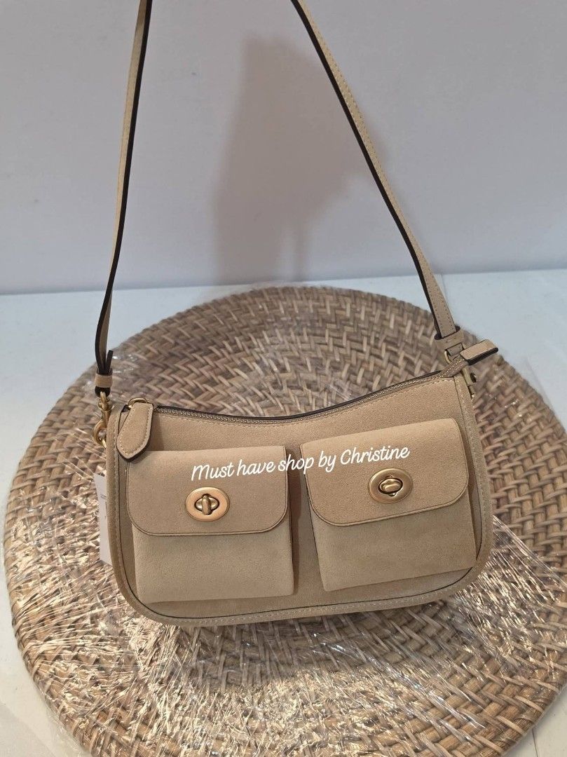 Coach twin turnlock waverly in suede (Category: Shoulder Bags) located in Bauang. Submitted by chictine (Listing ID 1467772625, Image 1). Description: Coach twin turnlock waverly in suede Brandnew and sealed 💯 Guaranteed original or moneyback if proven fake Source from US ❌If in doubt don't buy‼️ ✅Open for lay-away ✅ please check my page for proof of transactions Must have shop by Christine 🚚Courier: Jnt/Lbc 📍Location: Bauang, La Union Open fo