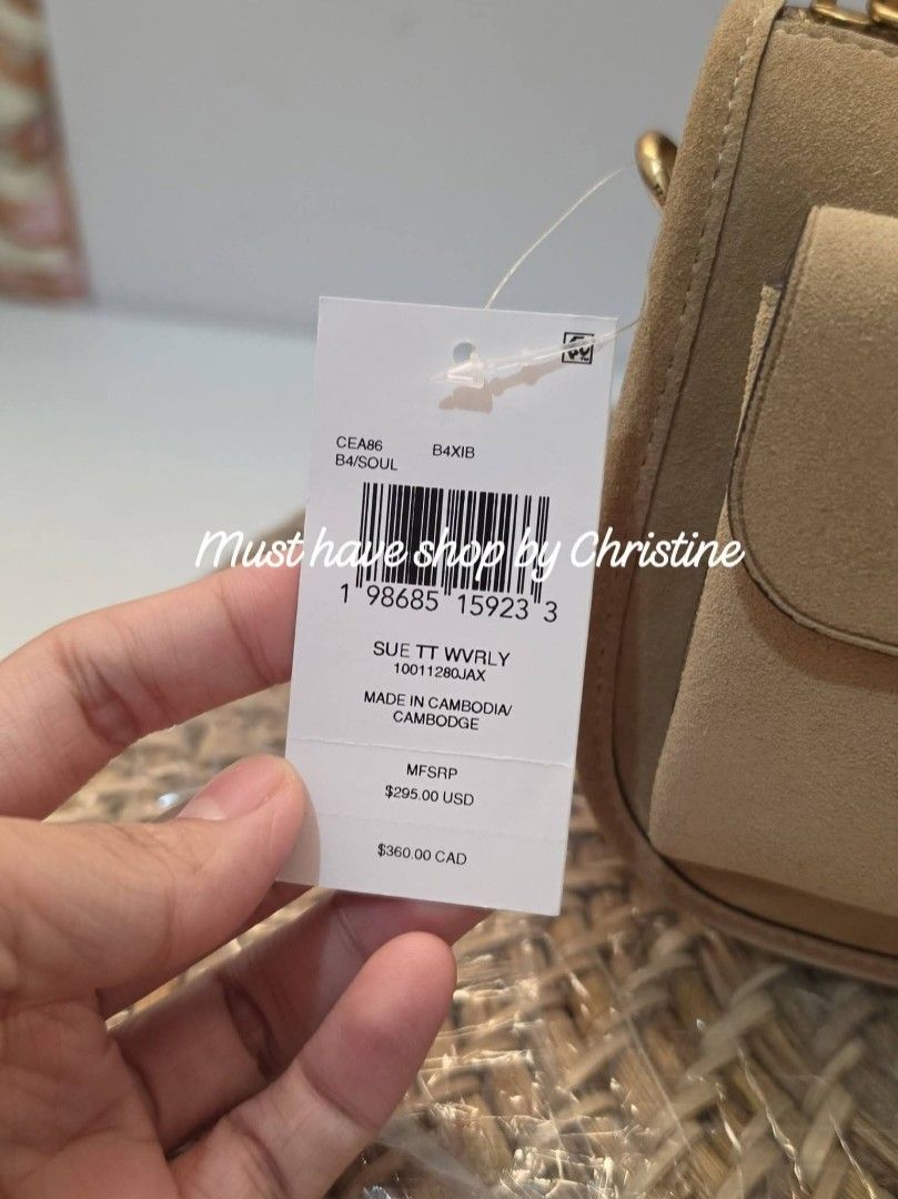 Coach twin turnlock waverly in suede (Category: Shoulder Bags) located in Bauang. Submitted by chictine (Listing ID 1467772625, Image 2). Description: Coach twin turnlock waverly in suede Brandnew and sealed 💯 Guaranteed original or moneyback if proven fake Source from US ❌If in doubt don't buy‼️ ✅Open for lay-away ✅ please check my page for proof of transactions Must have shop by Christine 🚚Courier: Jnt/Lbc 📍Location: Bauang, La Union Open fo