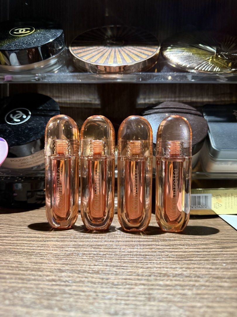Colourette jelly kiss (4pcs) (Category: Makeup) located in Manila. Submitted by xu_yans (Listing ID 1467728136, Image 1). Description: - Brand: Colourette - As a set only - All hand swatch once - 99% full.