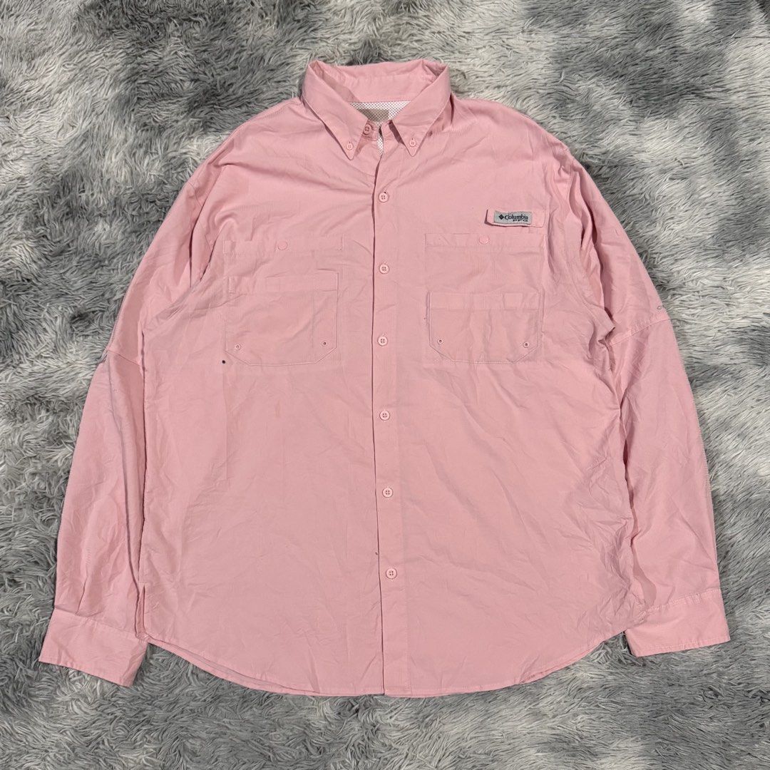 Columbia PFG Long Sleeve Polo (Category: Activewear) located in Mandaluyong City. Submitted by iamkageki (Listing ID 1467738063, Image 1). Description: Sz XL-XXL 25x32.5 Issue: small dot see photos.