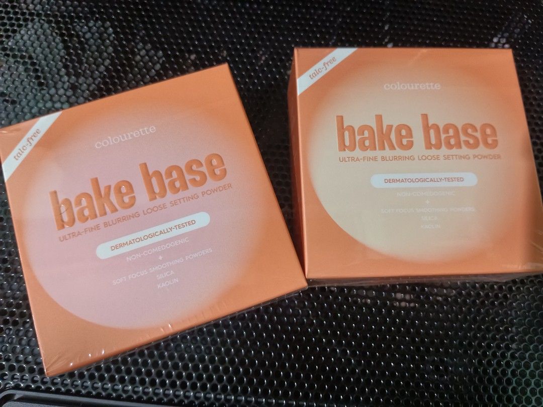 Colurette Bake Base Ultra-Fine Blurring Loose Setting Powder (Category: Makeup) located in Dasmarinas. Submitted by ylraa (Listing ID 1467613573, Image 2). Description: - Product: Colourette Bake Base Ultra-Fine Blurring Loose Setting Powder - Quantity: 2 boxes available - Condition: Brand new, factory sealed in original plastic wrap, unopened and unused - Formula: Talc-free, dermatologically-tested, and non-comedogenic - Key Ingredients: Silica 