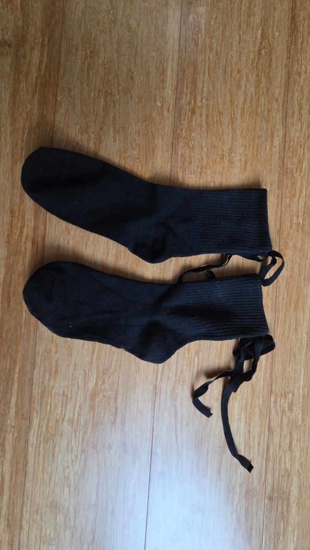 Concert Set (Boots, Bag, Socks) (Category: Boots) located in Mandaluyong City. Submitted by loijiminigo (Listing ID 1467649275, Image 3). Description: Bag, Boots, and long fishnet used once during HOTS Manila - Chunky platform boots with side zippers and buckle straps Size 7 - Black nylon shoulder bag featuring a front clear pocket window and light stick holder - Crew socks with cute ribbon ties - Three pairs of brand new, sealed sparkly metallic
