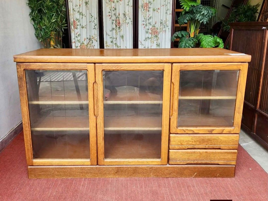 Console/Tv cabinet (Category: Shelves, Cabinets & Racks) located in Meycauayan. Submitted by marygracecasimiro (Listing ID 1467778128, Image 2). Description: SOLID WOOD‼️ Lateral Cabinet Console Cabinet / Tv Cabinet 53”L x 17”W x 32”H Php 6,900🩷.