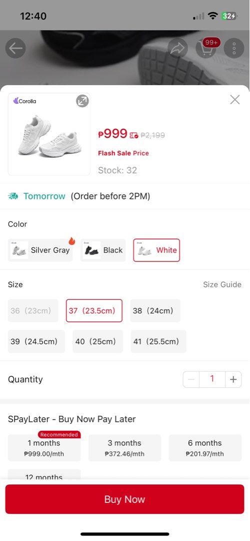 Corolla Futrex White Chunky Sneakers with Box (Category: Sneakers) located in Cavite. Submitted by yunishu (Listing ID 1467638664, Image 2). Description: - Brand: Corolla - Style: All-white chunky sneakers with grey rubber outsole accents - Material: Breathable mesh panels on the upper with chunky white laces - Condition: Brand new, clean, and unworn - Inclusions: Original purple box and brand tag still attached Brand new kakarating lang, di pa n