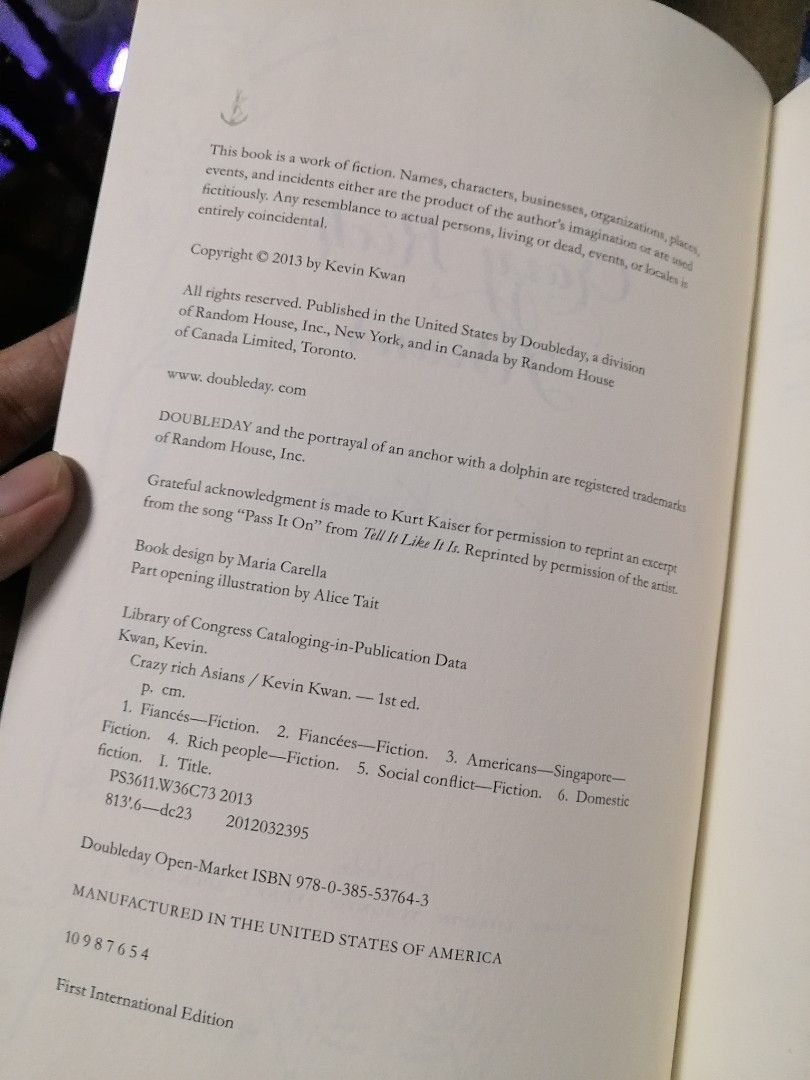 Crazy Rich Asians (Category: Storybooks) located in Makati City. Submitted by booksbymarvin (Listing ID 1467713308, Image 2). Description: For sale Paperback In good condition MOD, MOP: LBC GRAB, GCASH, BPI.