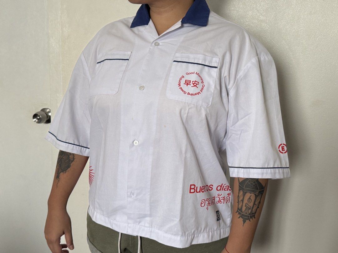 Cropped Polo Bundle (Category: Tshirts & Polo Shirts ) located in Quezon City. Submitted by thecurvycorner (Listing ID 1467655392, Image 2). Description: - Get all 3 Cropped polos for 1,700 instead of 1,900! - Can also get each polos separately - Episodes Good Morning Towel Polo: 500 Pesos - Bellken Idea Quarter Zip Polo: 700 - JW Anderson x Uniqlo Cropped Polo: 700 - Model’s measurements: 24in, shoulder to shoulder.