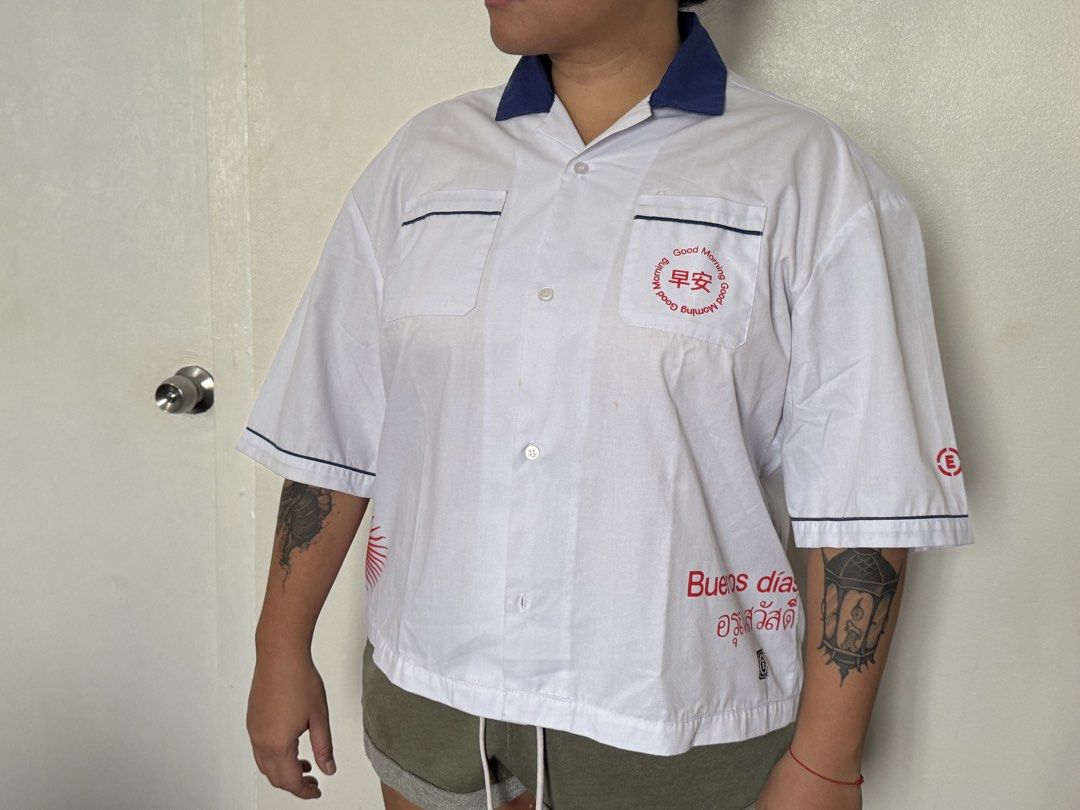 Cropped Polo Bundle (Category: Tshirts & Polo Shirts ) located in Quezon City. Submitted by thecurvycorner (Listing ID 1467655392, Image 3). Description: - Get all 3 Cropped polos for 1,700 instead of 1,900! - Can also get each polos separately - Episodes Good Morning Towel Polo: 500 Pesos - Bellken Idea Quarter Zip Polo: 700 - JW Anderson x Uniqlo Cropped Polo: 700 - Model’s measurements: 24in, shoulder to shoulder.