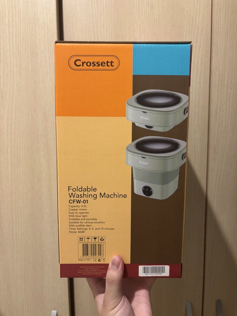 Crossett Foldable Washing Machine (Model: CFW-01) (Category: Washing Machines and Dryers) located in Manila. Submitted by nii200 (Listing ID 1467740609, Image 3). Description: Sealed (Brand new) never been used. .