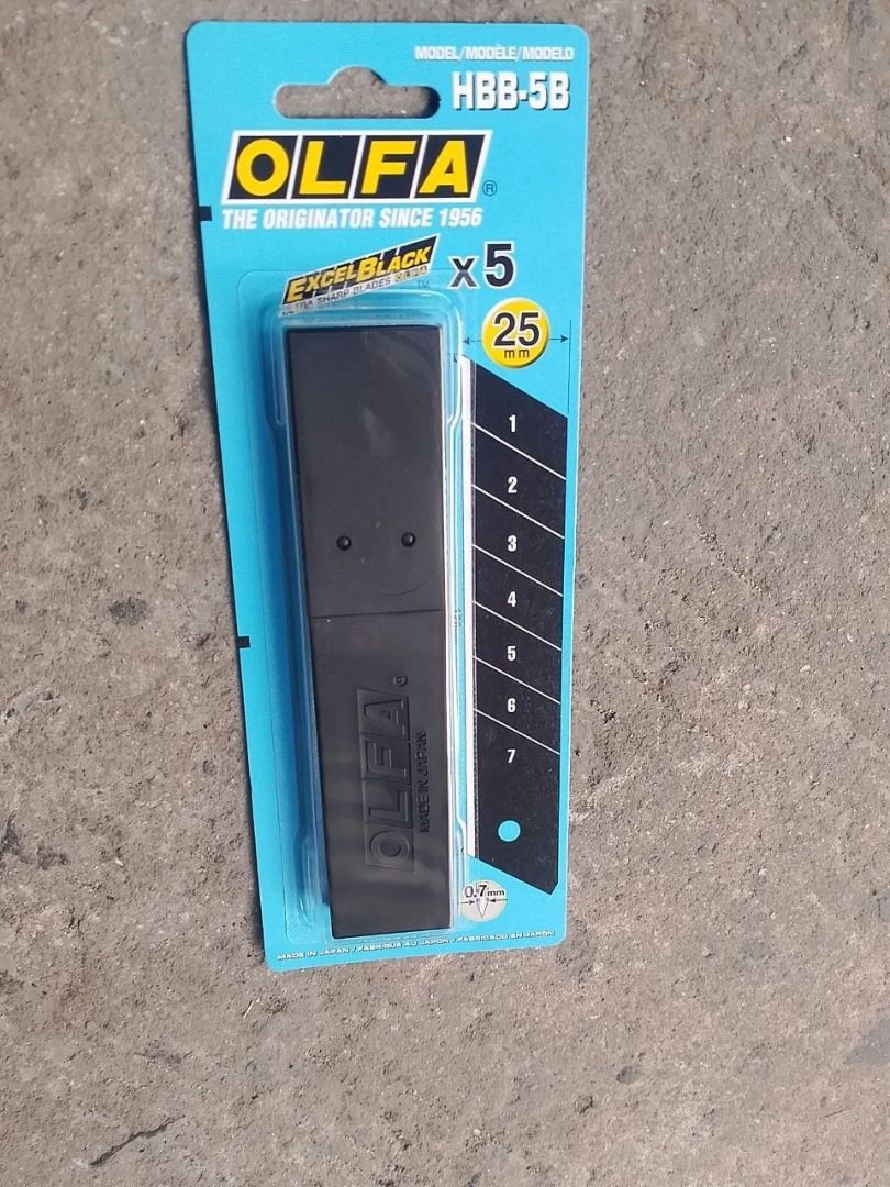 cutter blade Specs: OLFA 25mm (Category: Everything Else Others) located in Manila. Submitted by 09171479278_elsie. (Listing ID 1467646694, Image 2). Description: cutter blade Specs: OLFA 25mm.