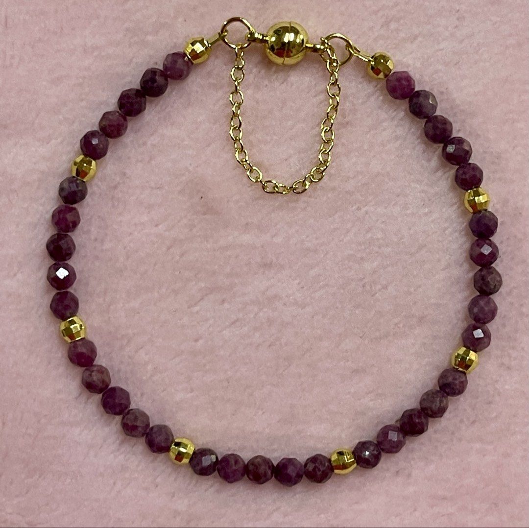 Dainty Ruby Bracelet 4mm (Category: Bracelets) located in Manila. Submitted by Crystal_Oracle (Listing ID 1467617040, Image 1). Description: Spiritually, Ruby is a shot of burning bright light in the darkness. For those who feel like the world has turned cold and they can’t engage, this gem will fire up your chi and get your inner engine going again. Ruby is an awesome stone for the root chakra - it gets you grounded, safe, and stable so that you