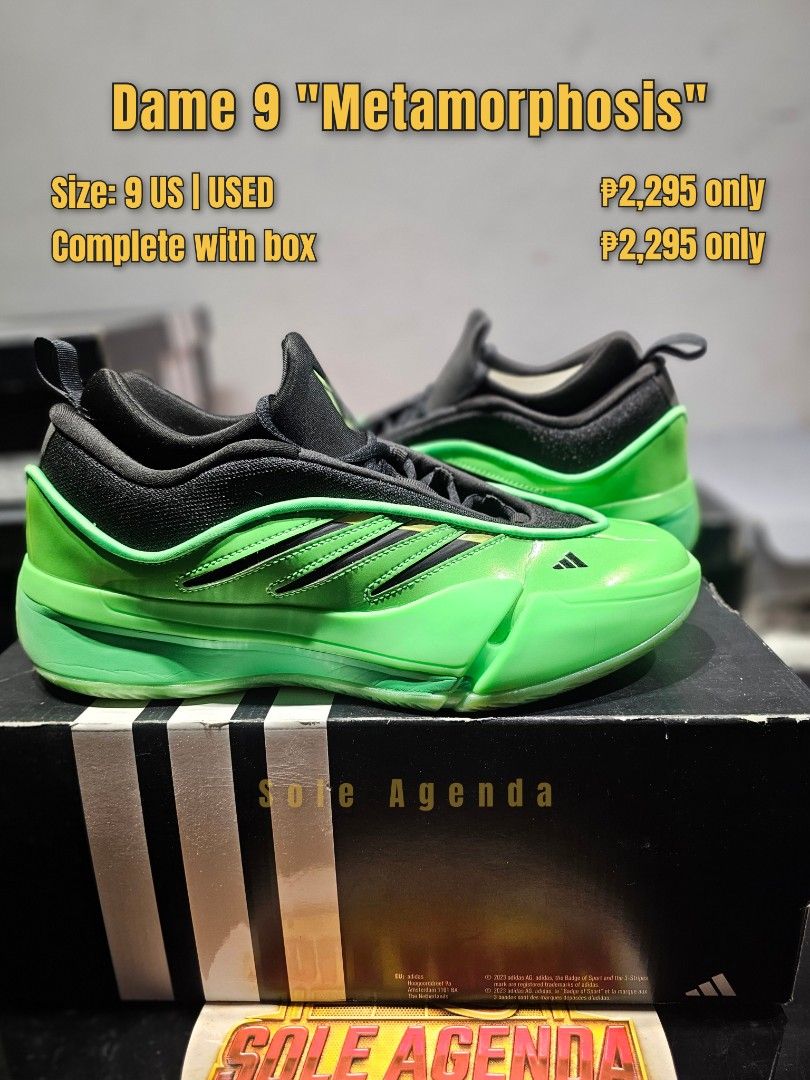 Dame 9 Metamorphosis and Egg Nog (Category: Sneakers) located in Manila. Submitted by ejjjjj09 (Listing ID 1467827035, Image 1). Description: 4k as pack Used only for walking, hindi pa nailalaro ng basketball. Dasmarinas Cavite.