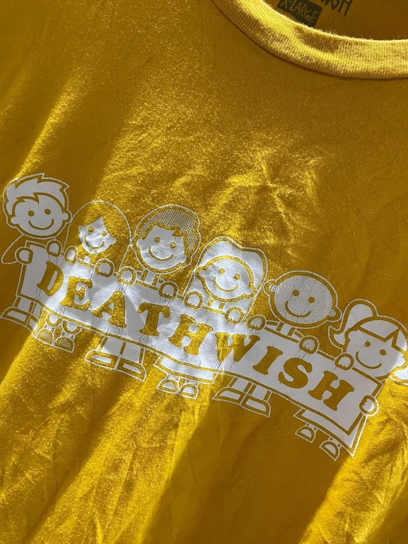 DEATHWISH (Category: Tshirts & Polo Shirts ) located in Caloocan City. Submitted by vntgxlocalsph (Listing ID 1467731975, Image 3). Description: ISSUE : MIN CRACK PRINTS DIMES : 22.5x28.5 BEST FIT LARGE TO XL.