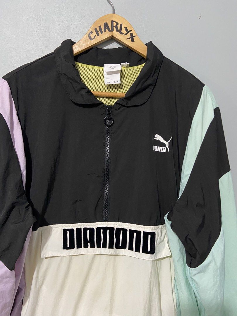 Diamond x puma windbreaker (Category: Coats, Jackets and Outerwear) located in Cebu City. Submitted by charlyx (Listing ID 1467720100, Image 3). Description: Excellent No issue L30 W23 .
