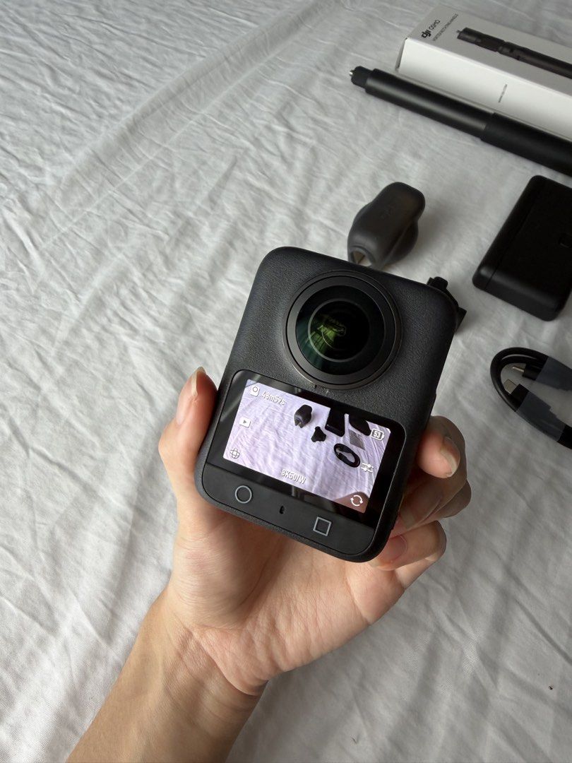 DJI Osmo 360 Adventure Combo + FREE Vortex Rotating Handle (Category: Video Cameras) located in Minalin. Submitted by maybedrei (Listing ID 1467616606, Image 3). Description: Selling my DJI Osmo 360 Adventure Combo! ✨ • Condition: Like new, rarely used (only 1–2 times) • Freebie: Vortex Rotating Handle worth ₱2,000+ • RFS: Will upgrade • Location: Pampanga / Quezon City • Meet-ups: Available in Pampanga or QC Camera is in excellent condition and 