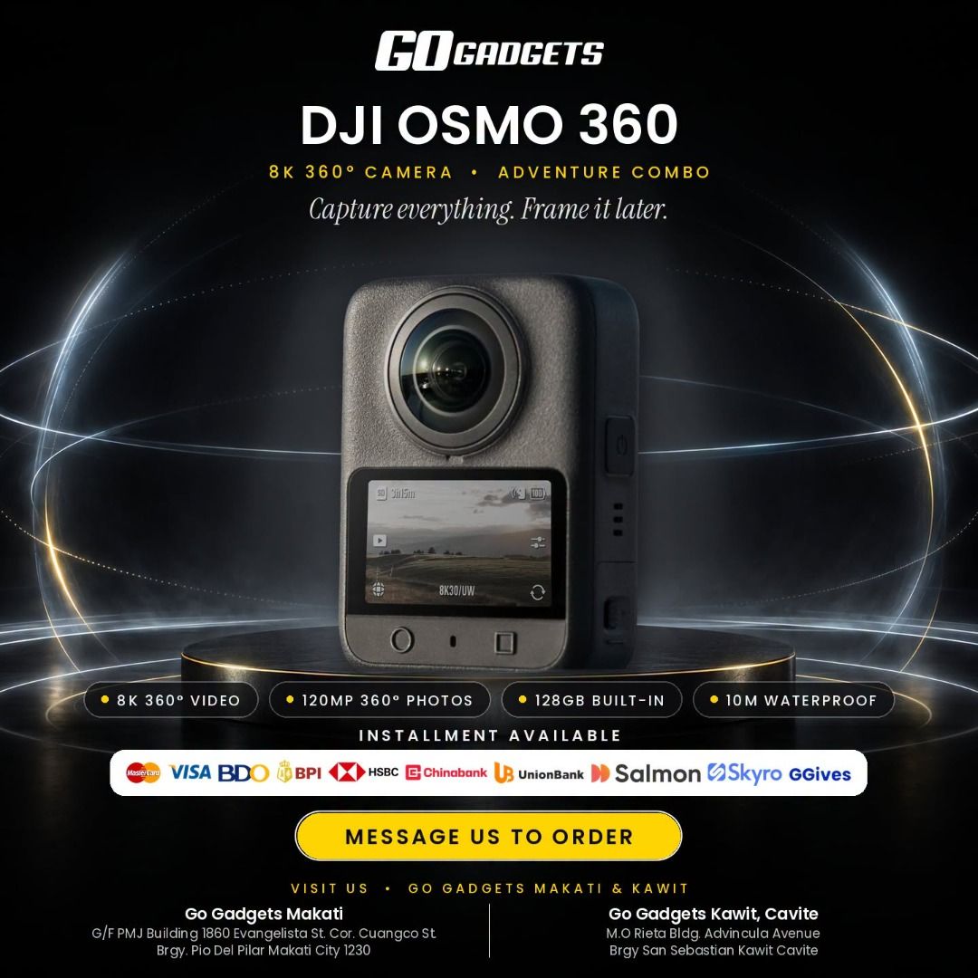 Drones, action cams and pocket gimbals from DJI, (Category: Drones) located in Makati City. Submitted by eckang12 (Listing ID 1467621887, Image 2). Description: 🎥 Perfect for: ✔ Aerial photos & videos (drones) ✔ Travel videos ✔ Vlogging & content creation ✔ Motorcycle rides & motovlogging ✔ Action & sports shots.