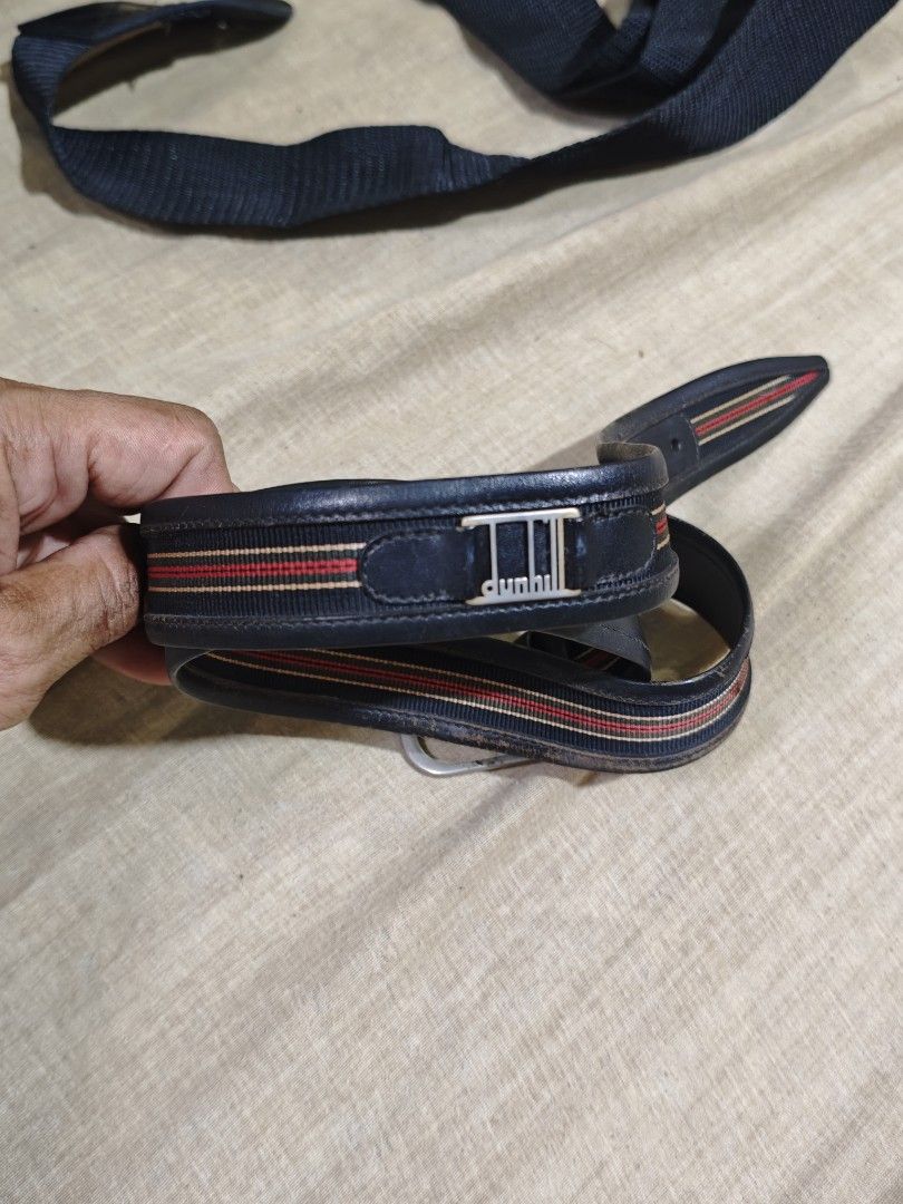 Dunhill Leather Belt (Category: Belts) located in San Pedro. Submitted by streetthriftsph (Listing ID 1467722295, Image 2). Description: Dunhill Leather Belt 900 Shipped Condition: 8.8/10 Size: fits 26 to 32 waistline Leather: 8.8/10 has light rubs Buckle: 9/10 intact Colorate: 9/10.
