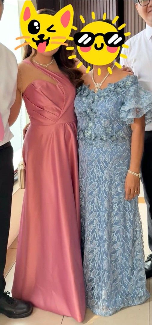 Dusty Pink Bridesmaid Gown (Category: Evening dresses & gowns) located in Valenzuela. Submitted by alyssanune17415 (Listing ID 1467631843, Image 2). Description: -Dusty pink gown used once - Dutchess Fabric - Height 5'4 - Weight 63kg - Keri Medium to Semi Large Frame - Zipper Back - FREEBIE SET NECKLACE ❤️.