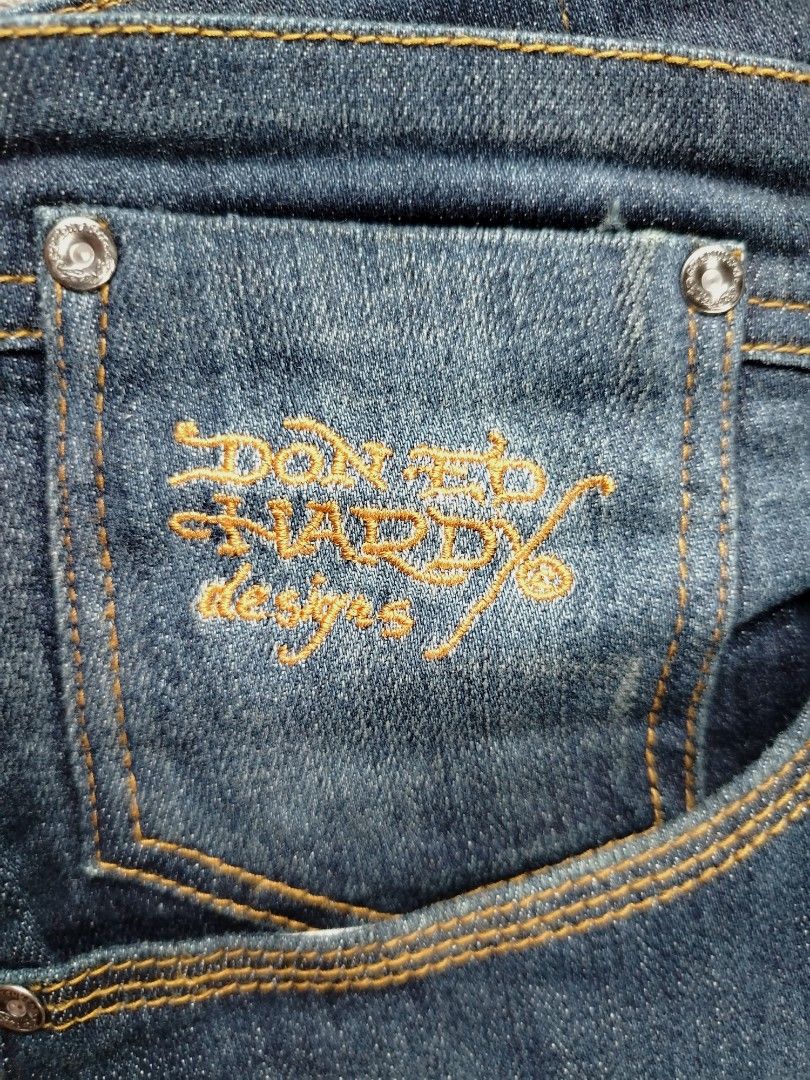 Ed Hardy Embroidered Denim (Category: Jeans) located in Muntinlupa City. Submitted by lokalthriftco. (Listing ID 1467742821, Image 3). Description: Size 33 No issue Need wash Like new condition.