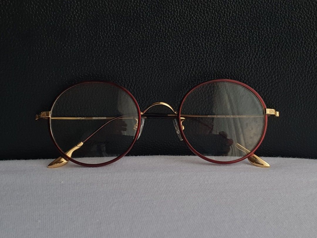 Ed Hardy Round Titanium Eyeglass Frame (Category: Sunglasses & Eyewear) located in Quezon City. Submitted by WasalakTwo (Listing ID 1467786799, Image 1). Description: New, old stock from Japan Durable and high quality Goodcondition Open for delivery nationwide Front Width 13.8cm Front Height 4.8cm.