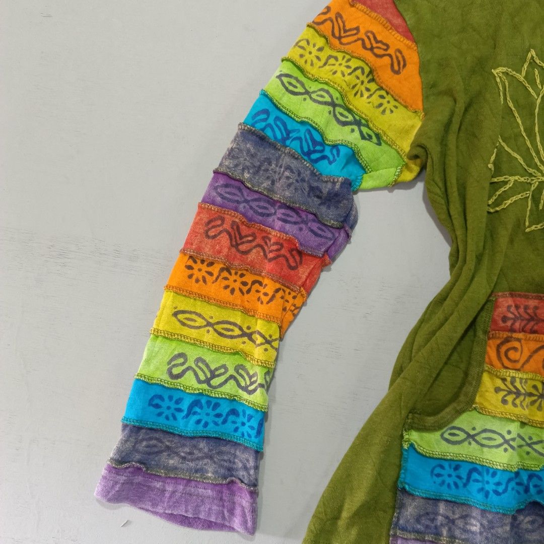 Embroidered Rainbow zip up (Category: Coats, Jackets and Outerwear) located in Pili. Submitted by jevin_ukay (Listing ID 1467641948, Image 2). Description: size: Small to Medium on tag Good condition NEED WASH.