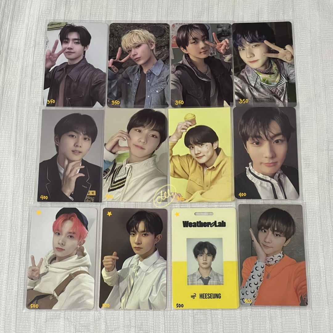 enhypen pre order benefit pob photocards (Category: K-Wave Merchandise) located in Las Pinas. Submitted by cuppyhour (Listing ID 1467731547, Image 1). Description: prices on pic most pcs in great condition but x sensi 🚚 free sf if you reach a total of ₱200 ⭐️ 1:1 rfs: stopped collecting.