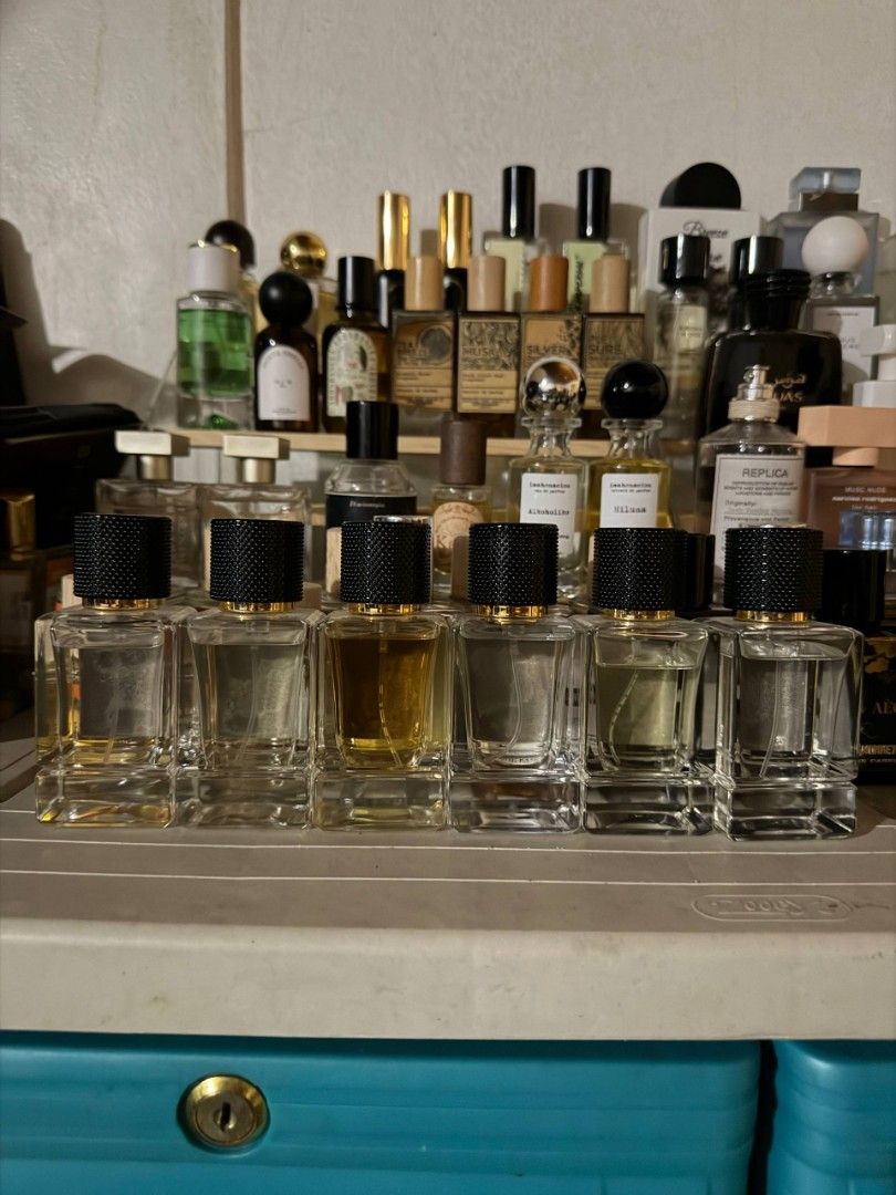 Enzo Scents Perfumes Collection 50ml (Category: Fragrance & Deodorants) located in Caloocan City. Submitted by mriann (Listing ID 1467669022, Image 2). Description: - Available Scents: Symphony, CK One, Myrrh & Tonka, LCST Red, Sedley, and Neroli Portofino - No box Priority as pack 1.5k FIRM 350 if each RFS di na nagagamit. Switched to local niche and middle eastern perfume. Pass sa lowballers.