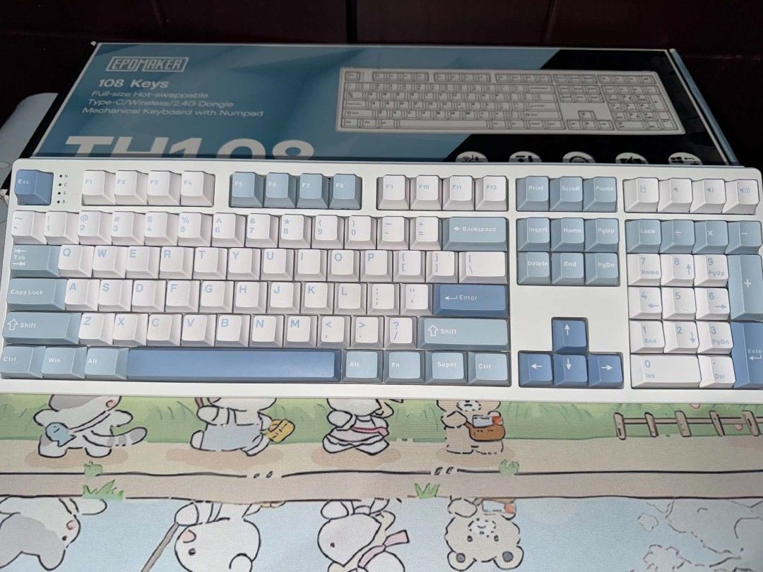 Epomaker TH108- Sea Salt Silent Switches (Category: Computer Keyboard) located in Iligan City. Submitted by zealcrystal_b18a21 (Listing ID 1467776059, Image 1). Description: .