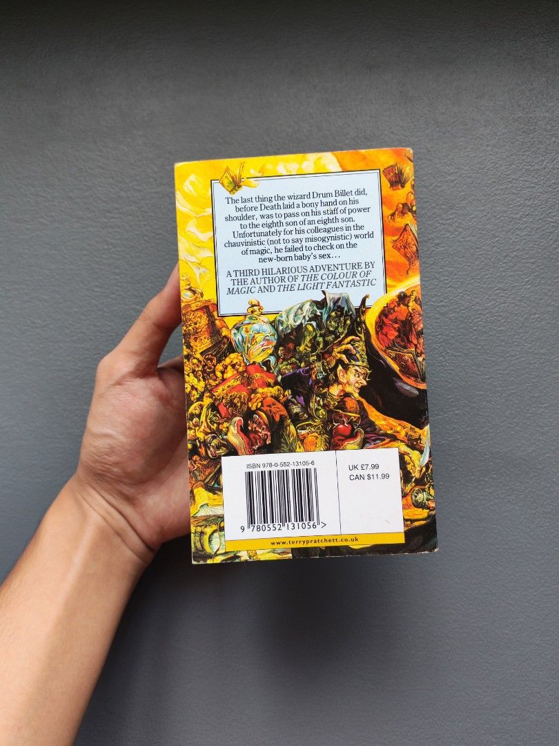 Equal Rites by Terry Pratchett - MMPB (Category: Storybooks) located in Batangas. Submitted by bebop_014 (Listing ID 1467629814, Image 2). Description: Spine creases. Minor shelf wear. Tanned pages. Good condition. MMPB 📩Message me for more details.