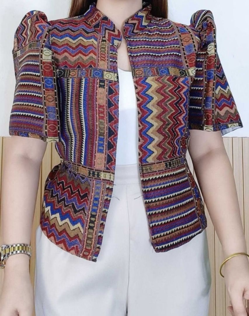 ETHNIC BOLERO (Category: Coats, Jackets and Outerwear) located in Caloocan City. Submitted by ashy.janey.06 (Listing ID 1467749108, Image 1). Description: Can fit Medium to Large Sinukat lang RFS maliit on me Loc Tondo Manila.