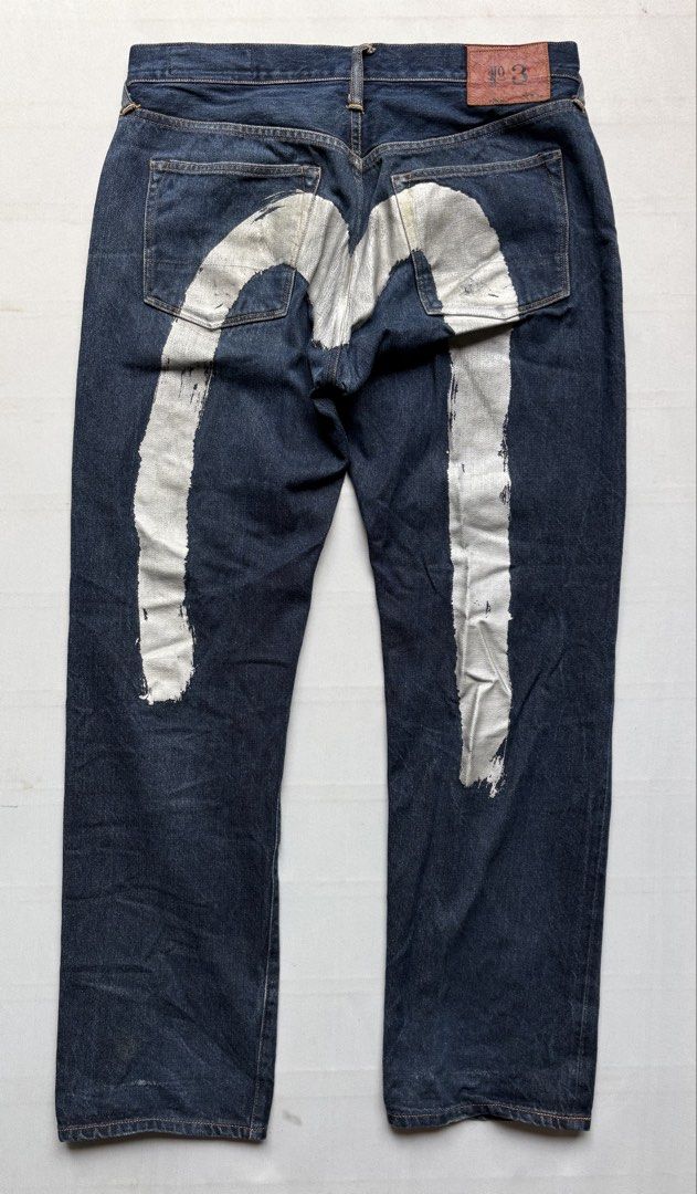 EVISU Selvedge DAICOCK (Category: Jeans) located in Baguio. Submitted by viibodegaaa (Listing ID 1467735901, Image 1). Description: Item: EVISU Selvedge DAICOCK Size: 34 Waist: 17.5’ Rise: 12.5’ Thigh: 12.5’ Inseam: 30.5’ Length: 41.5’ Leg opening: 8’ Price: 3880.
