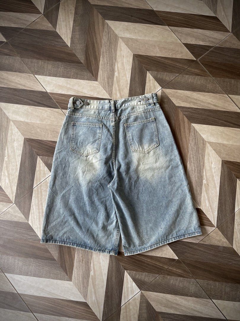 Faded Blue Washed Jorts (Category: Shorts) located in Pagadian. Submitted by thrift.wrld (Listing ID 1467707921, Image 3). Description: ( Faded Blue Washed Jorts ) Dimensions: • Waist: 32 • Length: 25 • Thigh: 14.5 • Hem: 13 Drop Prices: • Mine: 400 + ₱9O shipping fee (sf) .