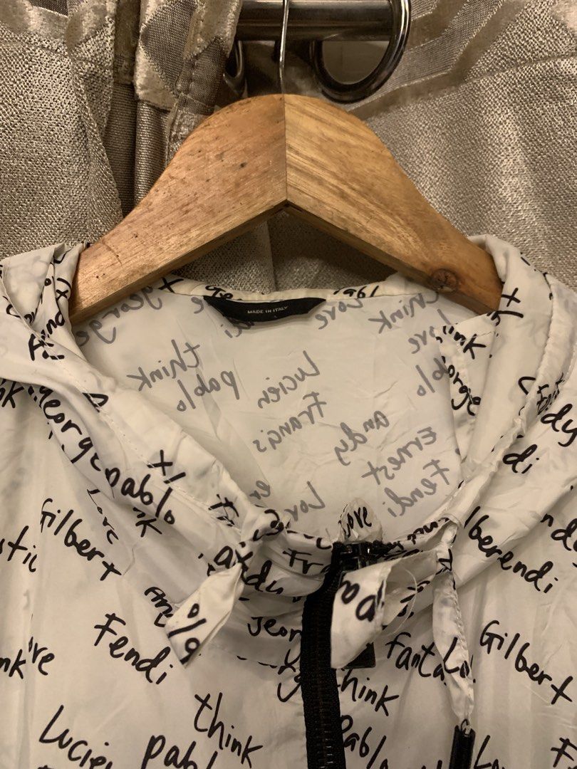 Fendi Think Love Soft Windbreaker (Category: Coats, Jackets and Outerwear) located in Cagayan de Oro. Submitted by sumshineservices (Listing ID 1467628553, Image 2). Description: Fendi Think Love Soft Windbreaker Large Good Condition No issue.