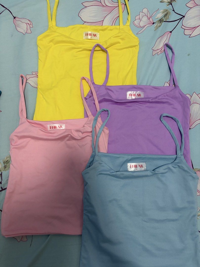 Fhilar Tops XS/S (Category: Sleeveless) located in Quezon City. Submitted by shopby_a (Listing ID 1467673990, Image 1). Description: ₱80 each take all for 280.