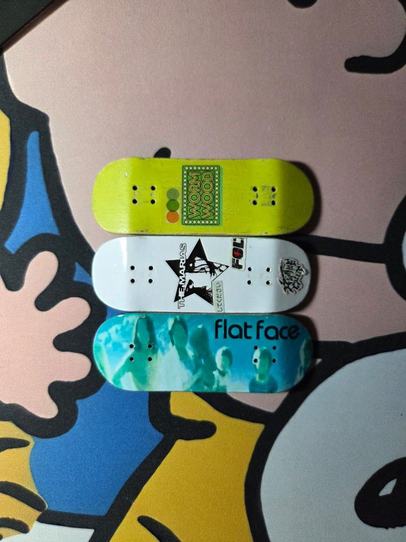 Fingerboard SALE (Category: Action & Battle Toys) located in Calamba. Submitted by 7elevenz (Listing ID 1467690705, Image 2). Description: Flatface G15.12 - 1999 Wormwood - 349 Reshaped Zwart Awake Cult - 349 take all for 2,649 FREE SHIPPING!.