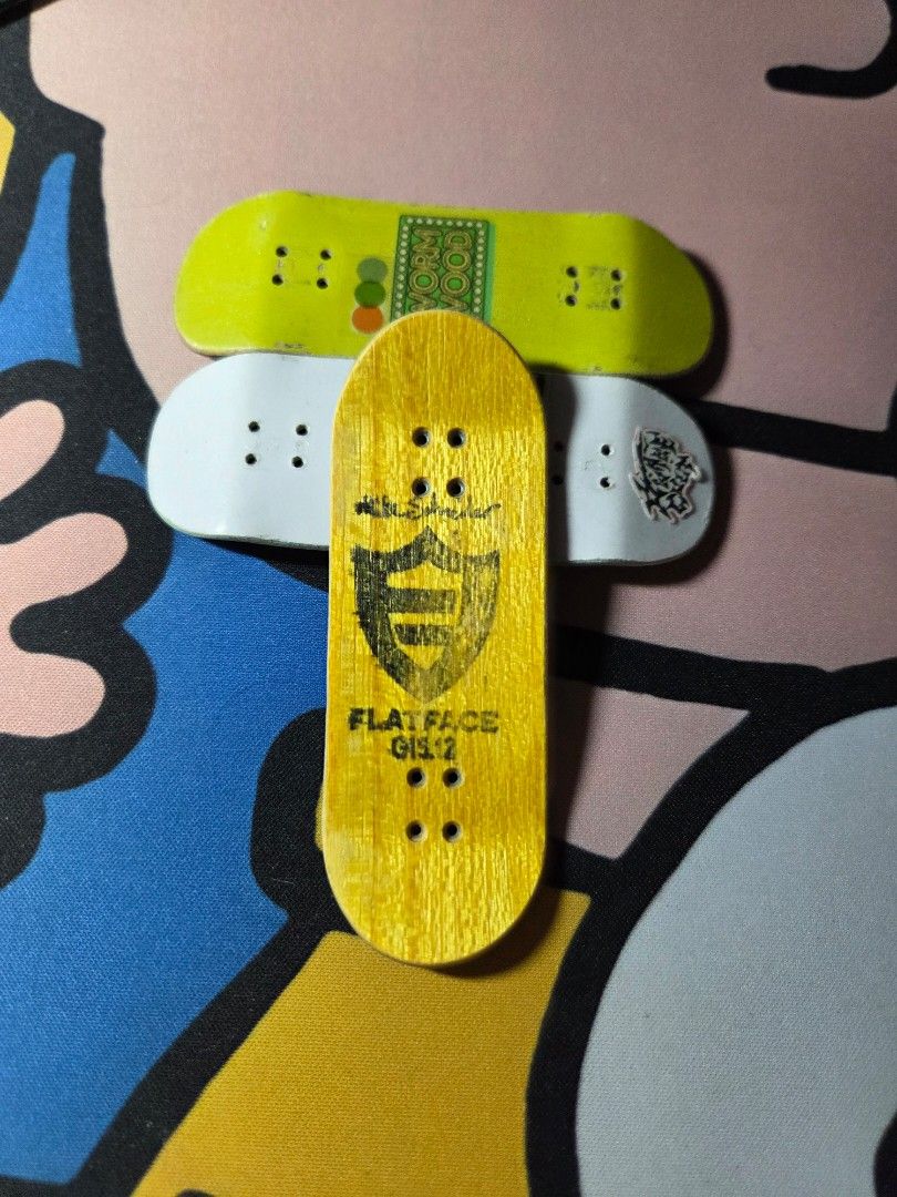 Fingerboard SALE (Category: Action & Battle Toys) located in Calamba. Submitted by 7elevenz (Listing ID 1467690705, Image 3). Description: Flatface G15.12 - 1999 Wormwood - 349 Reshaped Zwart Awake Cult - 349 take all for 2,649 FREE SHIPPING!.