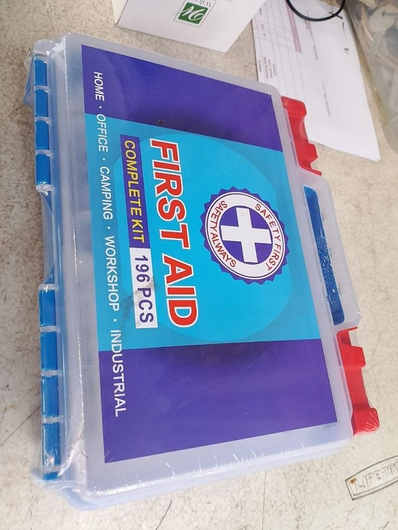 First Aid Kit Specs: Complete kit 196pcs (Category: Everything Else Others) located in Manila. Submitted by joeyroque09 (Listing ID 1467677731, Image 1). Description: First Aid Kit Specs: Complete kit 196pcs.