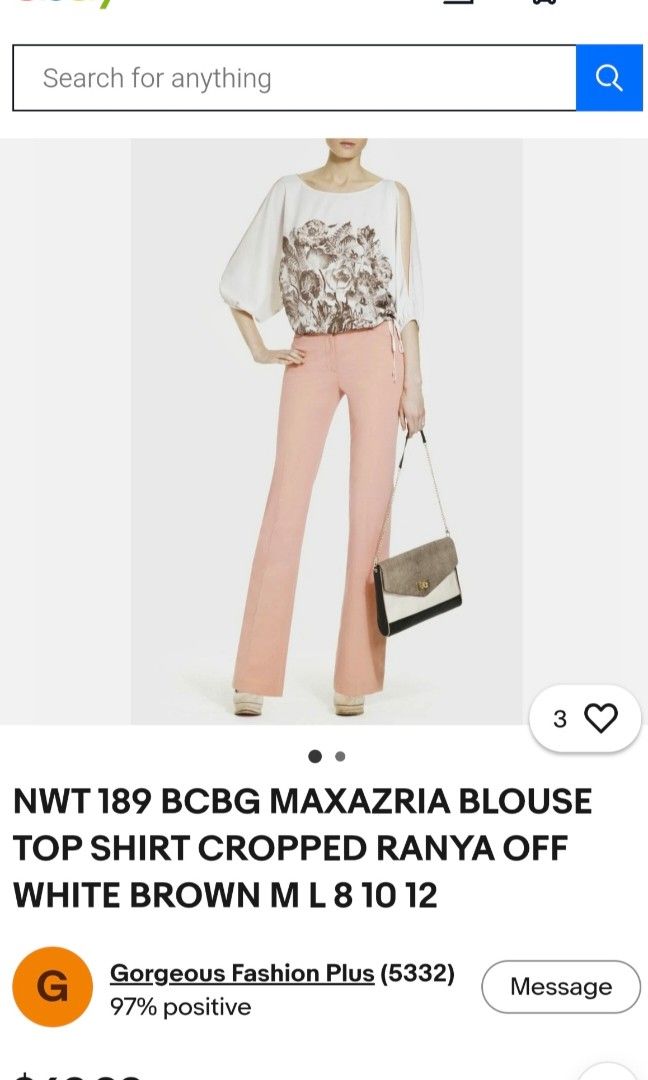 Floral BCBG MAXAZRIA blouse (Category: Blouses) located in Manila. Submitted by wearforce (Listing ID 1467758453, Image 3). Description: Floral BCBG MAXAZRIA blouse fit: M-L good condition color rate 9/10 249 + sf.