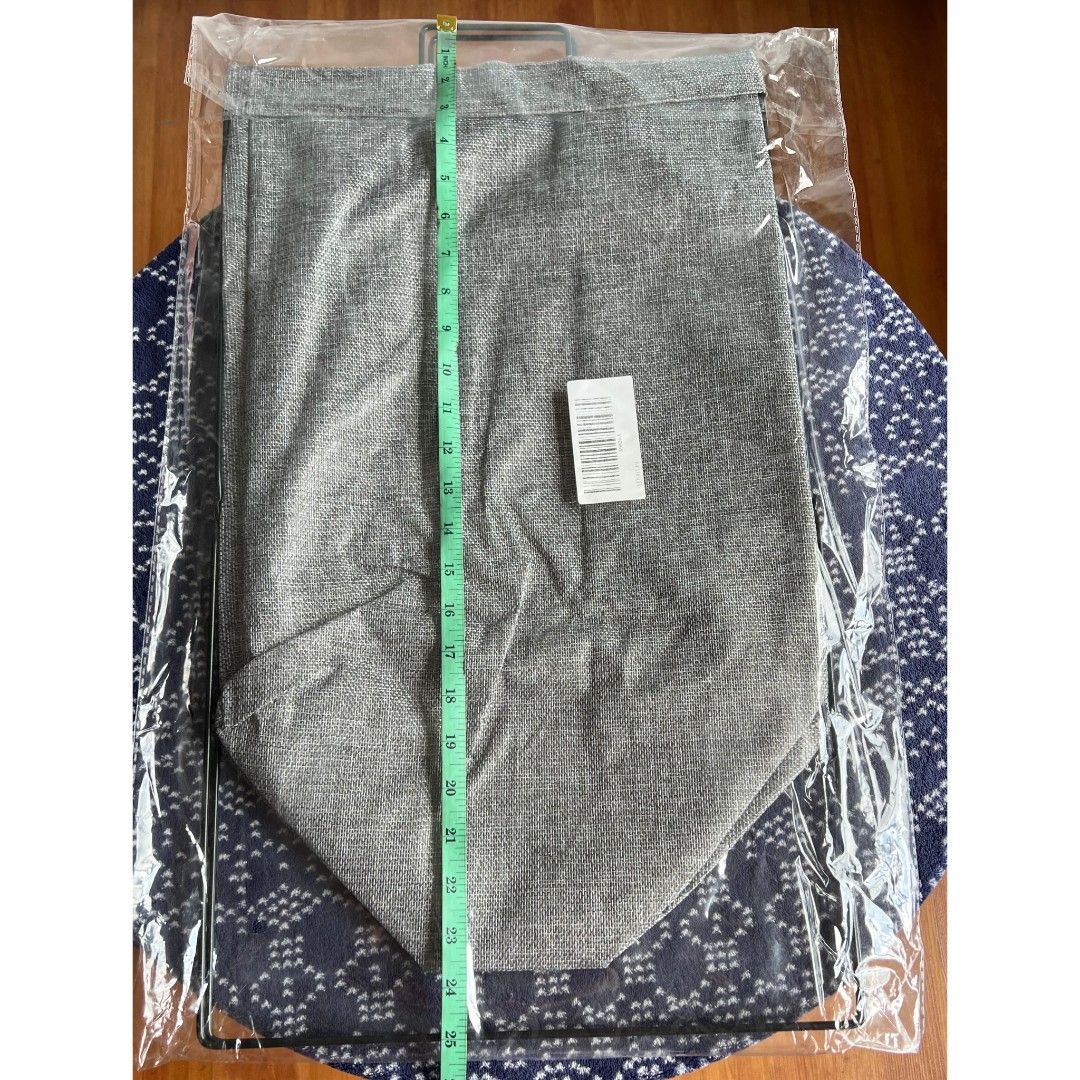 Foldable Laundry Basket 50L hamper (Category: Laundry Baskets) located in Quezon City. Submitted by rosepam (Listing ID 1467613725, Image 3). Description: Foldable Laundry Basket 50L With metal frame Color gray FIX PRICE NEW, not opened/checked Bought online RFS: duplicate order P.S. for PICKUP only (grab/lalamove).