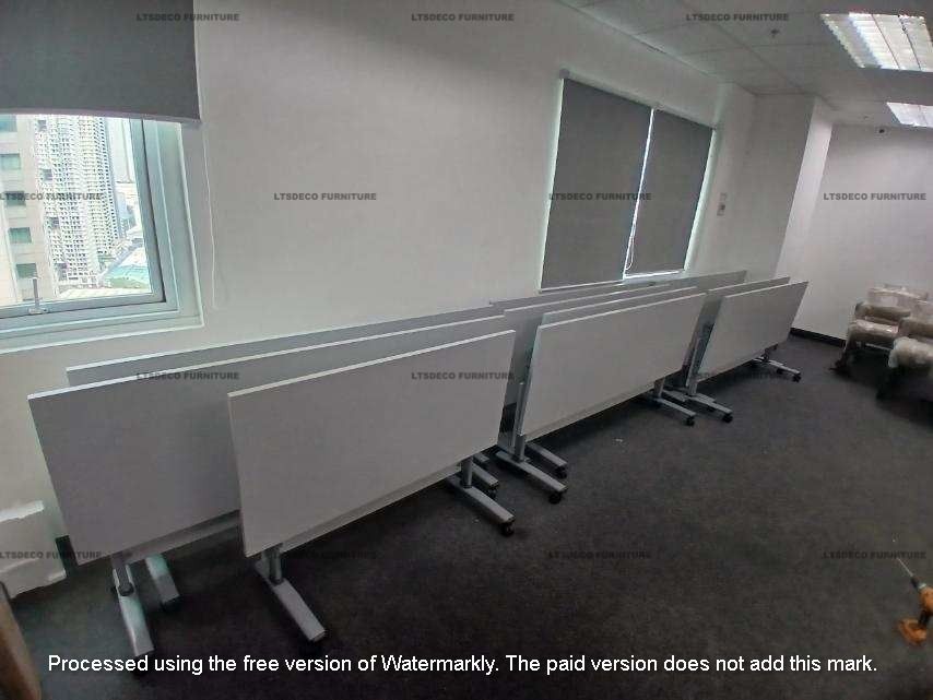 Folding training table desk office partition office furnitures (Category: Office Furniture & Fixtures) located in Quezon City. Submitted by louisa.ltsdeco (Listing ID 1467686264, Image 2). Description: 👉Are you looking for WORKSTATION, MODULAR CUBICLES OFFICE PARTITION, and OFFICE FURNITURE SUPPLIER? LTSDECO Furniture, is direct supplier, manufacturer, and trusted provider of high quality, affordable and durable modular office divider partition,