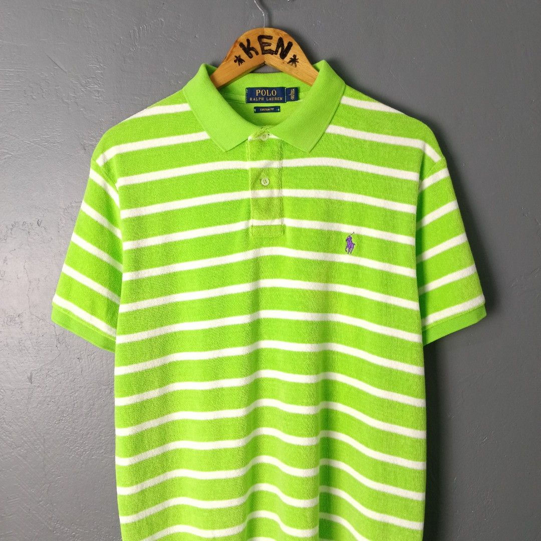 For Men - Ralph Lauren - Terry Stripe Polo (Category: Tshirts & Polo Shirts ) located in Bacolod City. Submitted by drop.ph (Listing ID 1467704186, Image 2). Description: Ralph Lauren - Striped Terry Polo Authentic *Towel like fabric *Size L - 22x27.5, 28 Back *Excellent *No Flaws *Price: 1,000php *Add SF if outside Bacolod City .