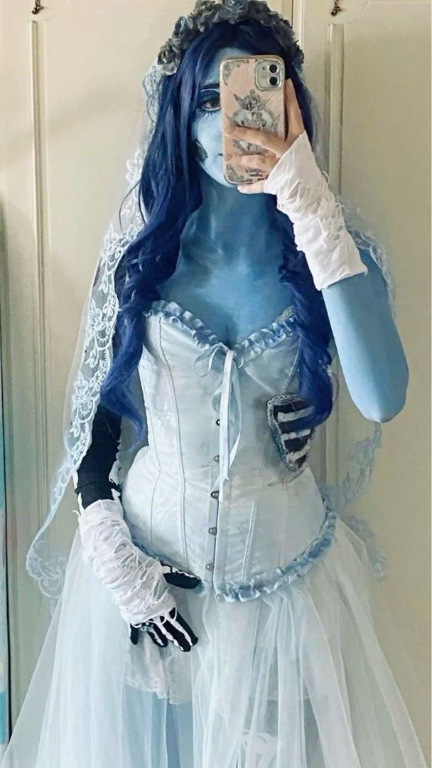 For Rent: Corpse Bride Halloween Custome (Category: Sets or Coordinates) located in Taguig. Submitted by _lovebyrose (Listing ID 1467681620, Image 2). Description: RESERVE NOW! EMBRACE THE DARK ROMANCE! 🦋 💙 Corpse Bride Costume Set Looking for the ultimate spooky yet elegant look this Halloween? Rent this breathtaking Corpse Bride gown set for your Halloween party, photoshoot, or haunting cosplay! 💀 💍 RENTAL PRICE: P1,200 (1-Day Rental) SIZE:
