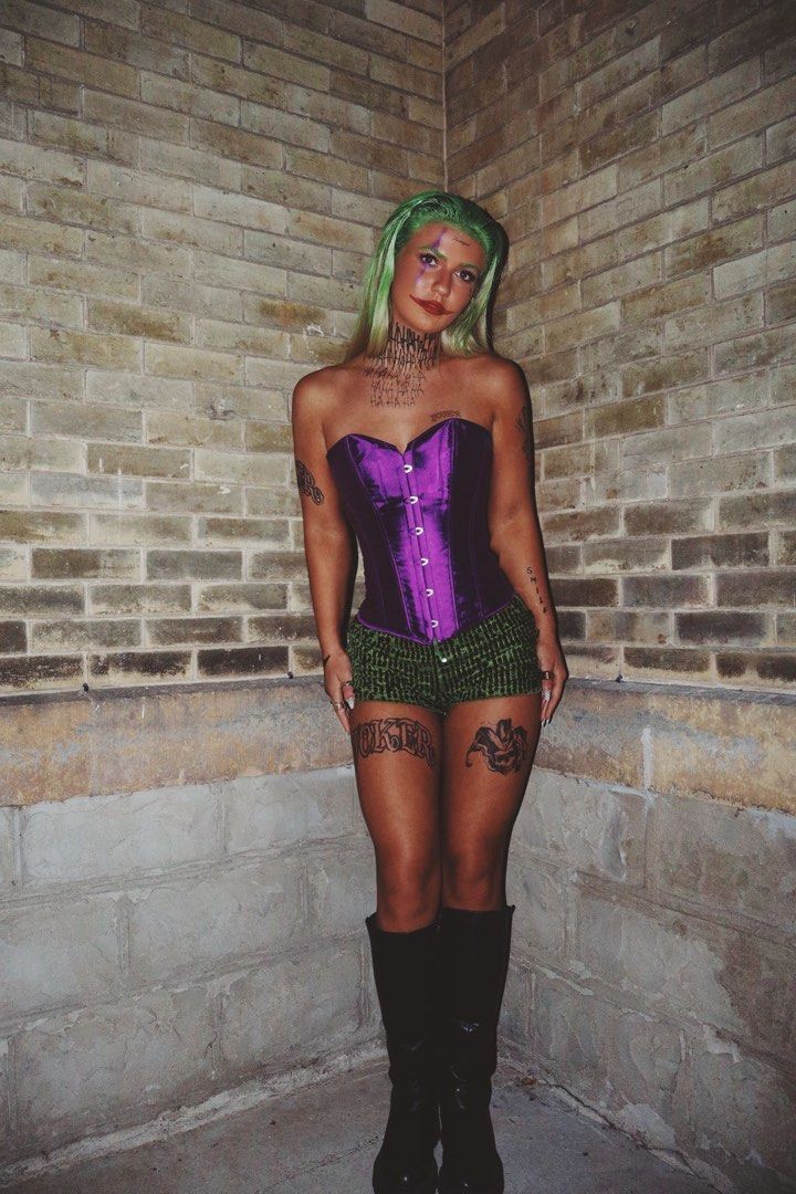 For Rent: Joker Halloween Custome (Category: Sets or Coordinates) located in Taguig. Submitted by _lovebyrose (Listing ID 1467681931, Image 1). Description: RESERVE NOW! EMBRACE THE CHAOS! 🃏 💜 Joker Costume Set Looking to bring that wild, iconic Gotham energy this spooky season? Rent this bold and stylish Joker set for your Halloween party, photoshoot, or villain cosplay! 💚 RENTAL PRICE: P1,500 (1-Day Rental) SIZE: Fits Extra Small (XS) to Sma